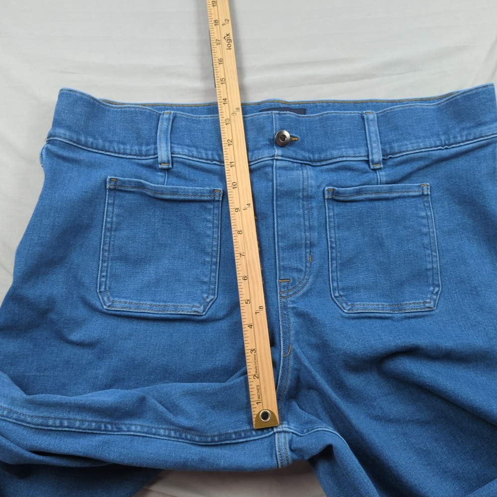 SPANX Wide Leg Crop Pants in Blue - Picture 6 of 12